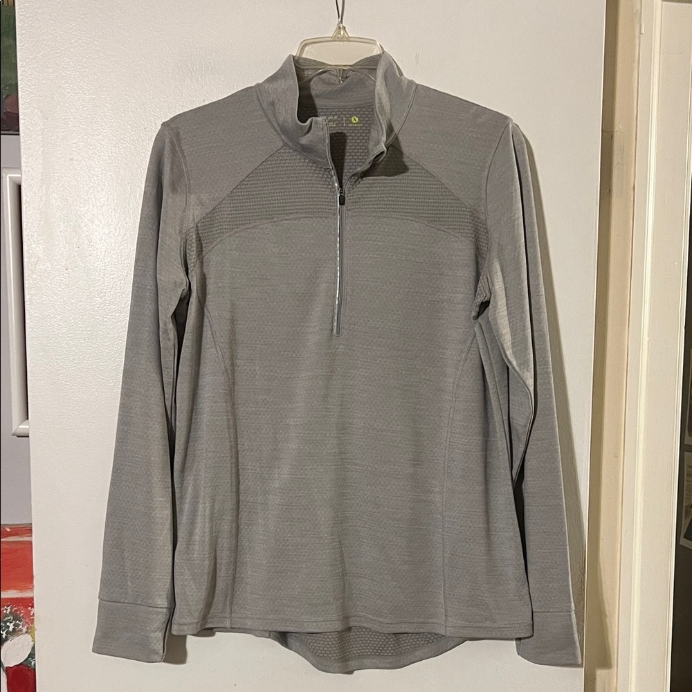 Xersion gray quarter zip pullover   Thumb holes!